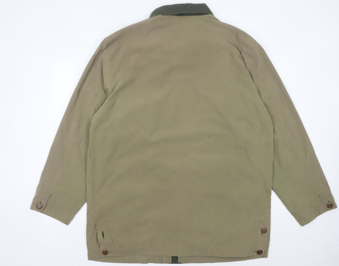 Bush Mens Green Mid-Length Overcoat Jacket Size 44 Regular