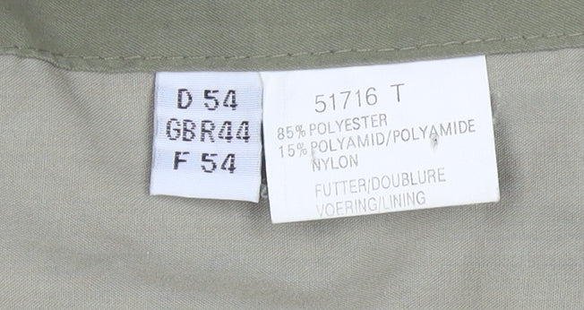 Bush Mens Green Mid-Length Overcoat Jacket Size 44 Regular