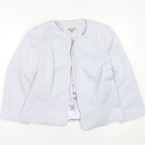 M&Co Women’s Grey Blazer Jacket Size 12 Regular Lined Workwear