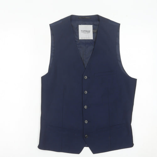 Topman Men’s Blue Suit Waistcoat Size 38 Chest Classic Formal