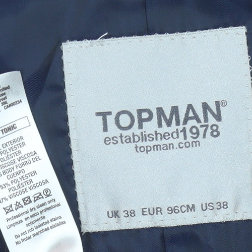 Topman Men’s Blue Suit Waistcoat Size 38 Chest Classic Formal