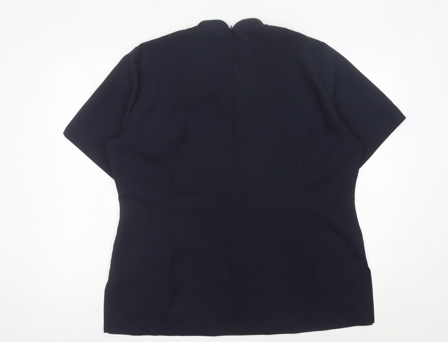 LA Beeby Womens Black Tunic Blouse UK 22 Polyester Workwear