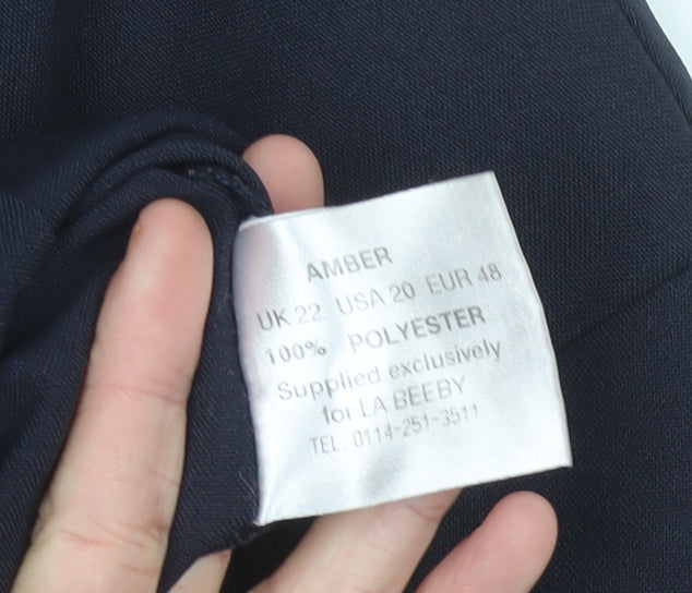 LA Beeby Womens Black Tunic Blouse UK 22 Polyester Workwear