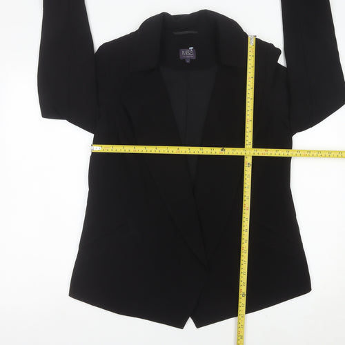 Marks and Spencer Womens Black Size 12 Regular Fit Blazer Jacket