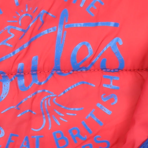 Joules Boys Blue Puffer Jacket Size 4 Years Full Zip Winter Coat
