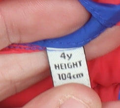 Joules Boys Blue Puffer Jacket Size 4 Years Full Zip Winter Coat