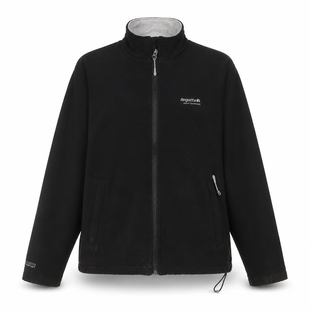 Regatta Women's Black Softshell Jacket Size 10 Outdoor Full Zip