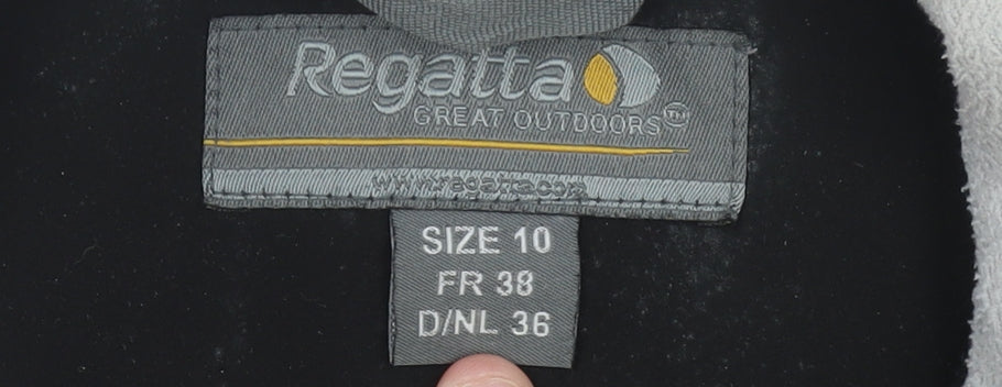 Regatta Women's Black Softshell Jacket Size 10 Outdoor Full Zip