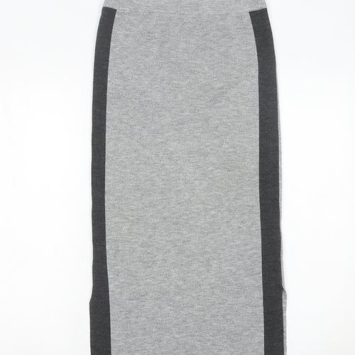 Micha Lounge Women’s Grey Midi Pencil Skirt Size S