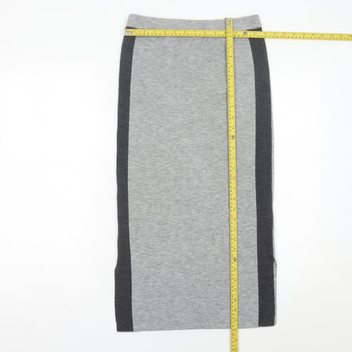 Micha Lounge Women’s Grey Midi Pencil Skirt Size S