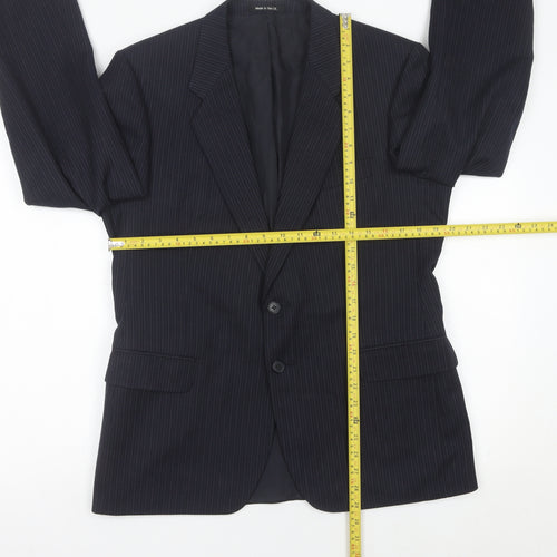Marks and Spencer St Michael Men’s Blue Pinstripe Wool Blend Blazer 40 Short