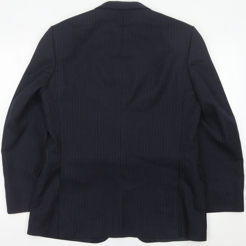 Marks and Spencer St Michael Men’s Blue Pinstripe Wool Blend Blazer 40 Short