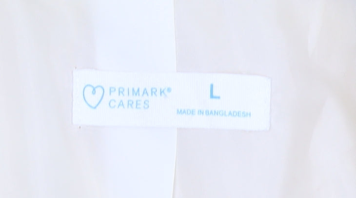 Primark Women Yellow Polyester Blazer Jacket Size L Regular Fit