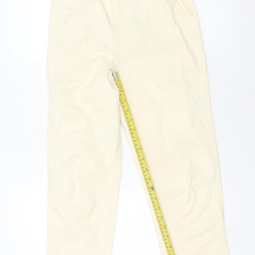 River Island Women’s Beige Paperbag Jeans Size 8 High Rise