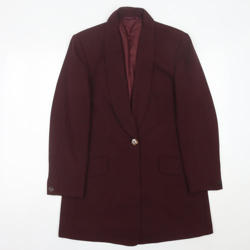 Betty Barclay Women’s Red Blazer Size 10 Shawl Lapel One Button