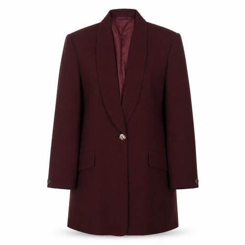 Betty Barclay Women’s Red Blazer Size 10 Shawl Lapel One Button