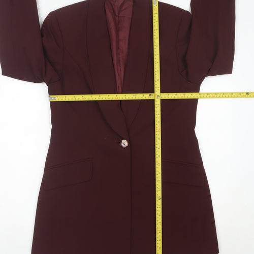 Betty Barclay Women’s Red Blazer Size 10 Shawl Lapel One Button