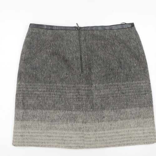 Marks and Spencer Women Grey Wool Blend Pencil Skirt UK 16