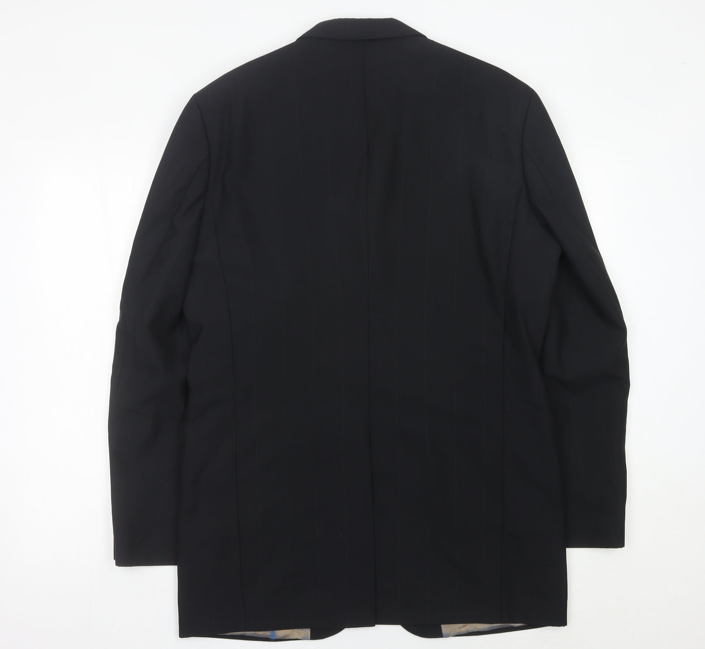 Ben Sherman Men’s Black 38R Long Fit Wool Suit Jacket Classic