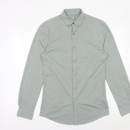 Marks and Spencer Autograph Men's Grey Dress Shirt S Long Sleeve