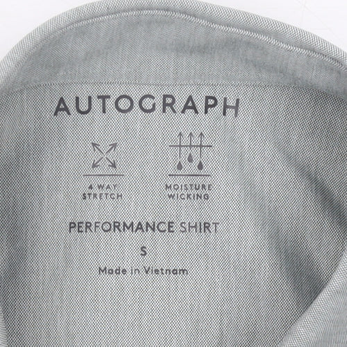 Marks and Spencer Autograph Men's Grey Dress Shirt S Long Sleeve