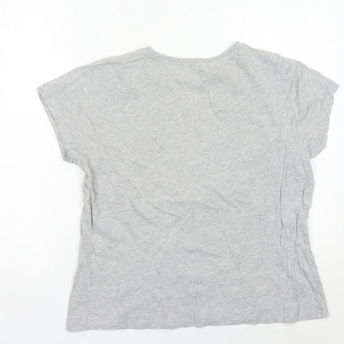Harry Potter Women’s Grey Slytherin T-Shirt UK 16 Short Sleeve