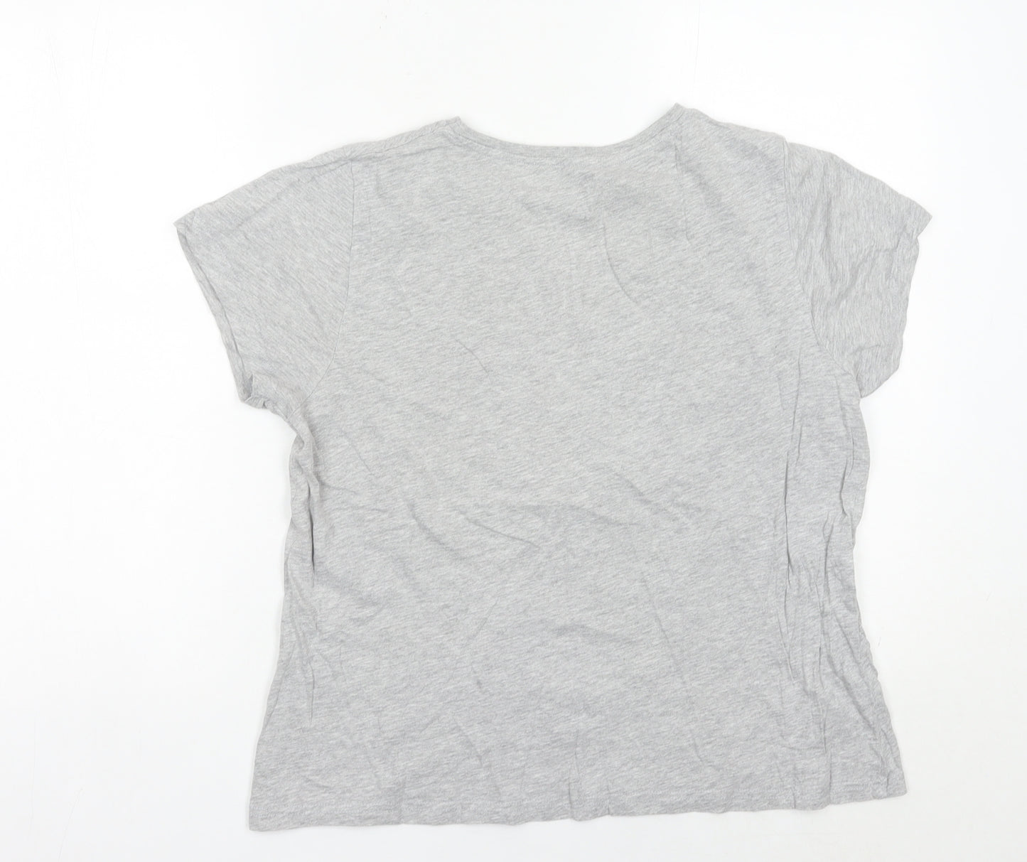Harry Potter Women’s Grey Slytherin T-Shirt UK 16 Short Sleeve