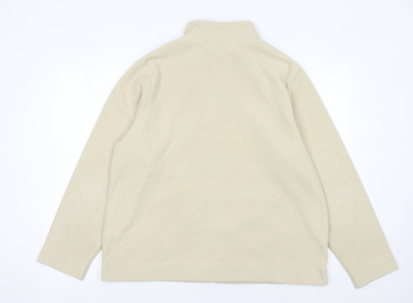 BHS Womens Beige Fleece Jacket Size 20 Full Zip Casual Coat