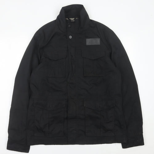 Vredestein Men’s Black Military Jacket L Regular Fit Pockets Zip