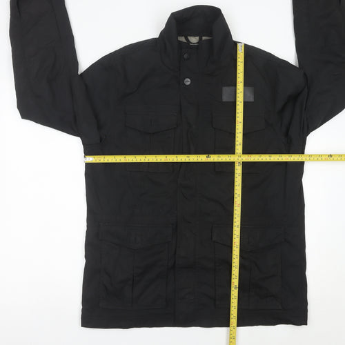 Vredestein Men’s Black Military Jacket L Regular Fit Pockets Zip