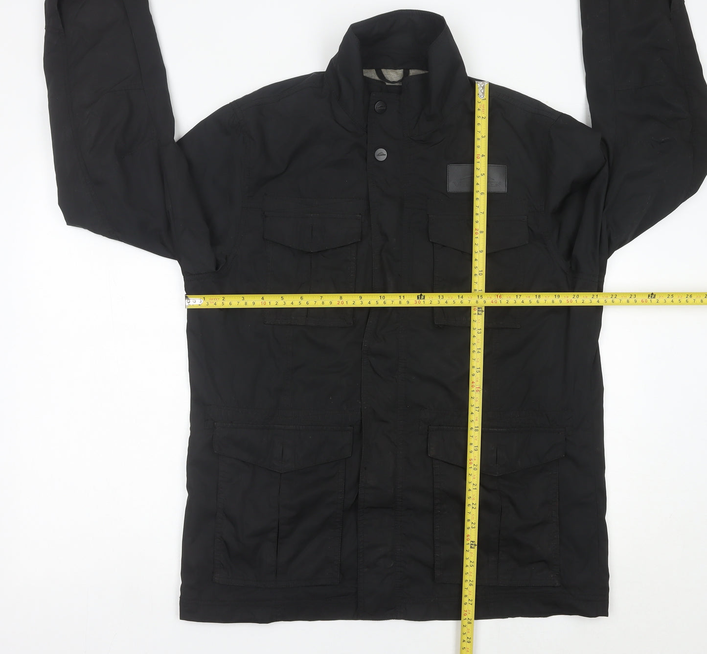 Vredestein Men’s Black Military Jacket L Regular Fit Pockets Zip