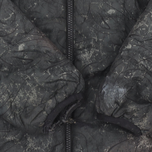 Regatta Boys Black Puffer Jacket 7-8 Years Hooded Quilted Coat
