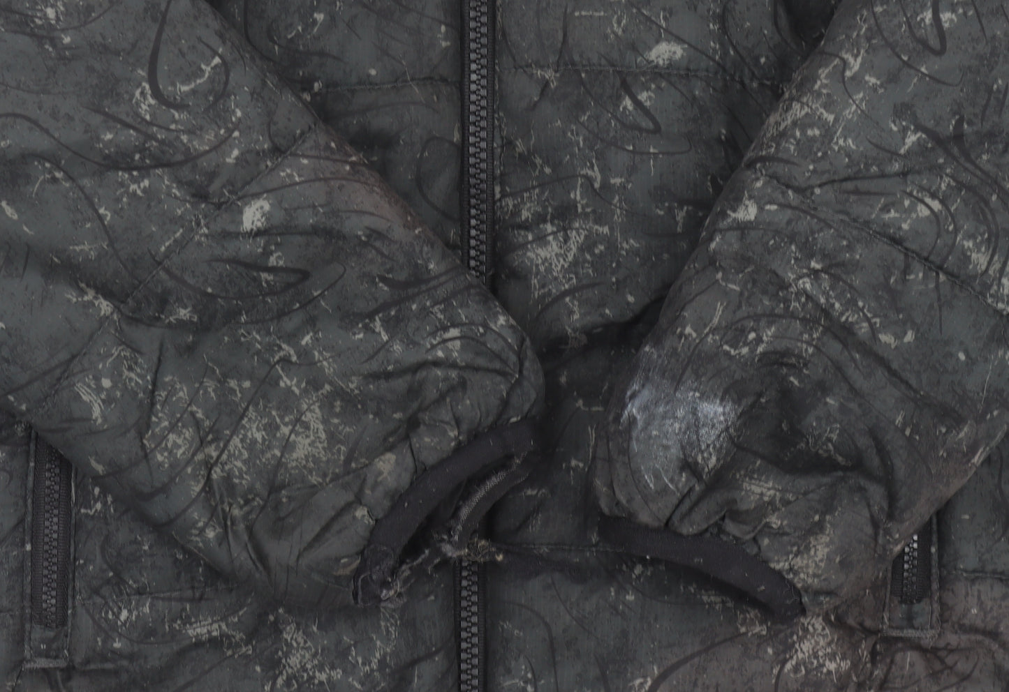 Regatta Boys Black Puffer Jacket 7-8 Years Hooded Quilted Coat