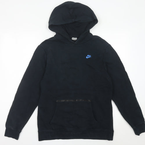 Nike Boys Black XL Pullover Hoodie Sweatshirt 13-15Y Regular Fit