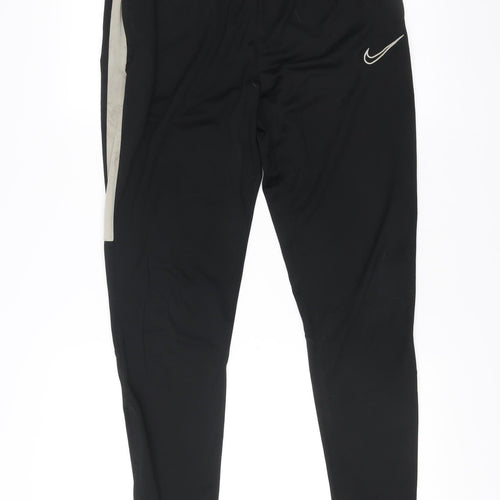 Nike Men’s Black Dri-FIT Track Pants M Tapered Quick Dry