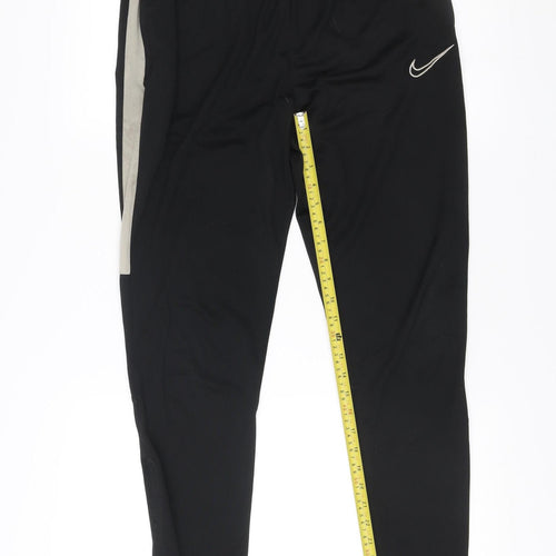Nike Men’s Black Dri-FIT Track Pants M Tapered Quick Dry