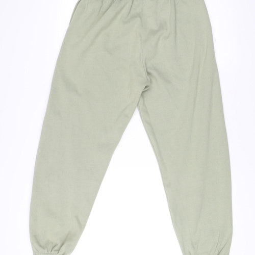 Topshop Womens Green Jogger Trousers Size S Elastic Waist Athleisure