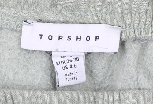 Topshop Womens Green Jogger Trousers Size S Elastic Waist Athleisure