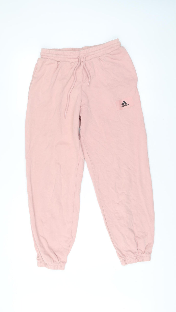 Adidas Women’s Pink Jogger Trousers Size S Cotton Blend
