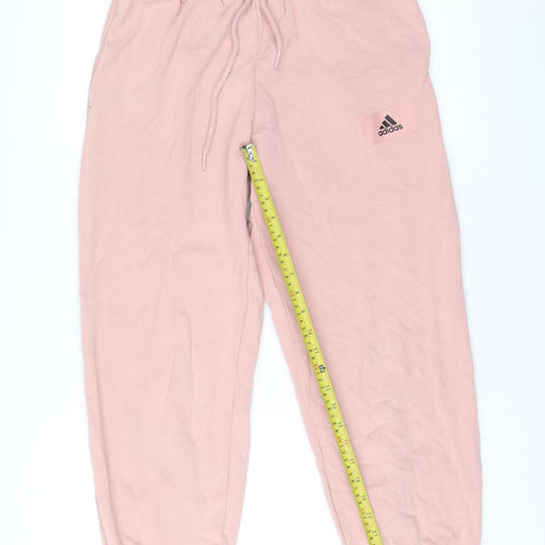 Adidas Women’s Pink Jogger Trousers Size S Cotton Blend