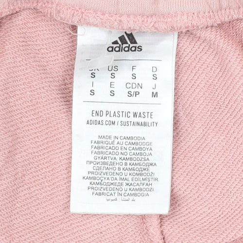 Adidas Women’s Pink Jogger Trousers Size S Cotton Blend