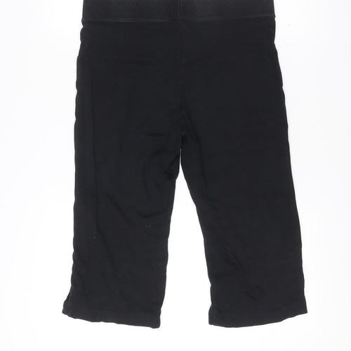 Marks and Spencer Women Black Size 12 Sweat Shorts Cotton