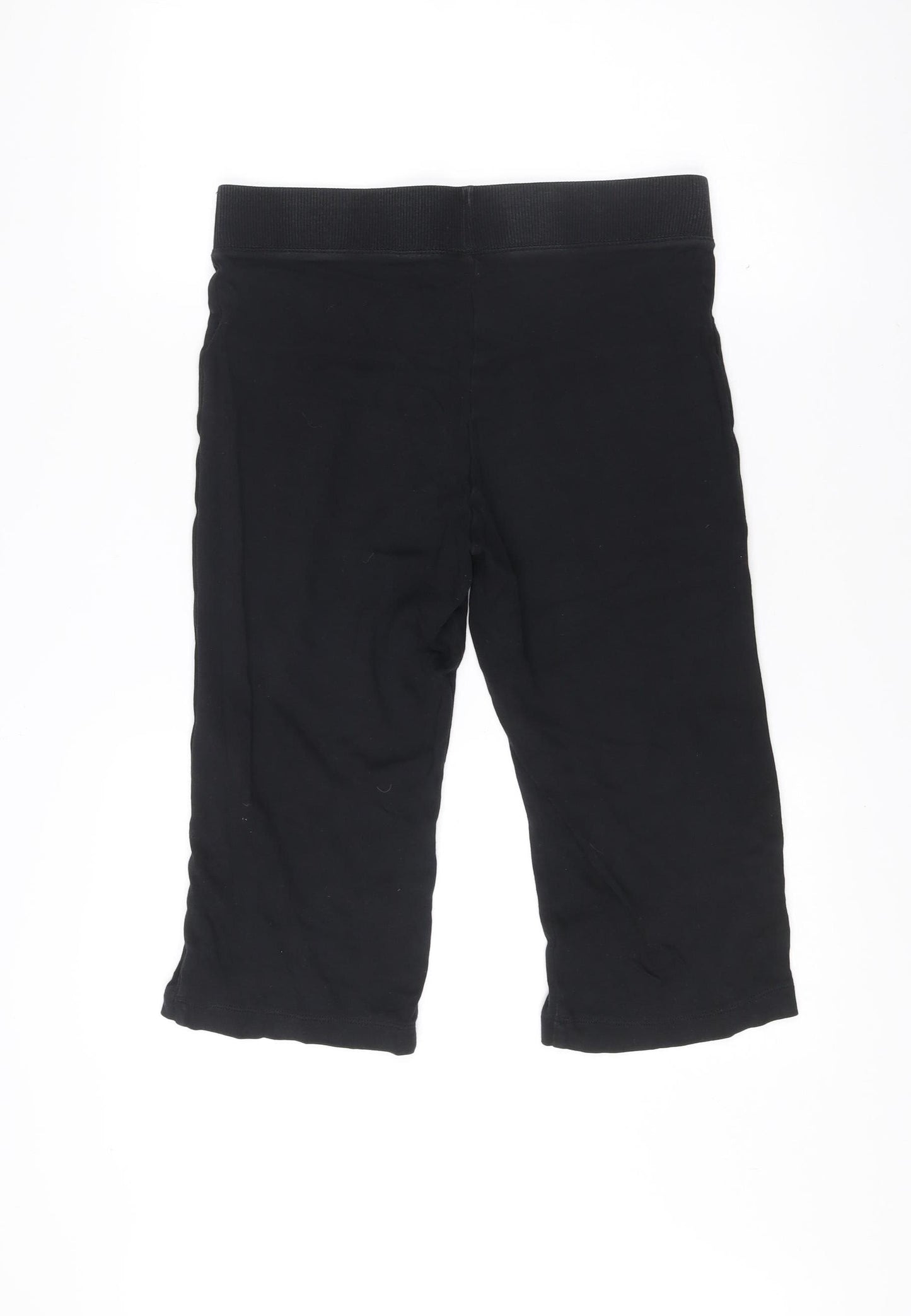 Marks and Spencer Women Black Size 12 Sweat Shorts Cotton