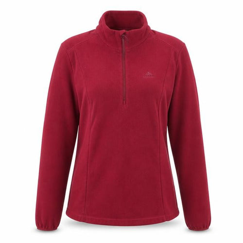 Decathlon Women’s Red Fleece Sweatshirt L 1/2 Zip Polyester Hiking