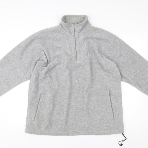 Asics Men’s Grey Fleece Sweatshirt M Half Zip Pullover Outdoor