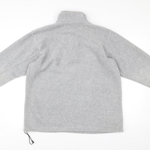 Asics Men’s Grey Fleece Sweatshirt M Half Zip Pullover Outdoor