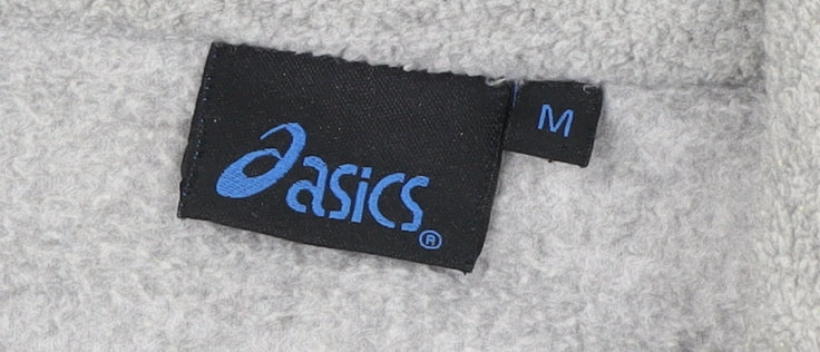 Asics Men’s Grey Fleece Sweatshirt M Half Zip Pullover Outdoor