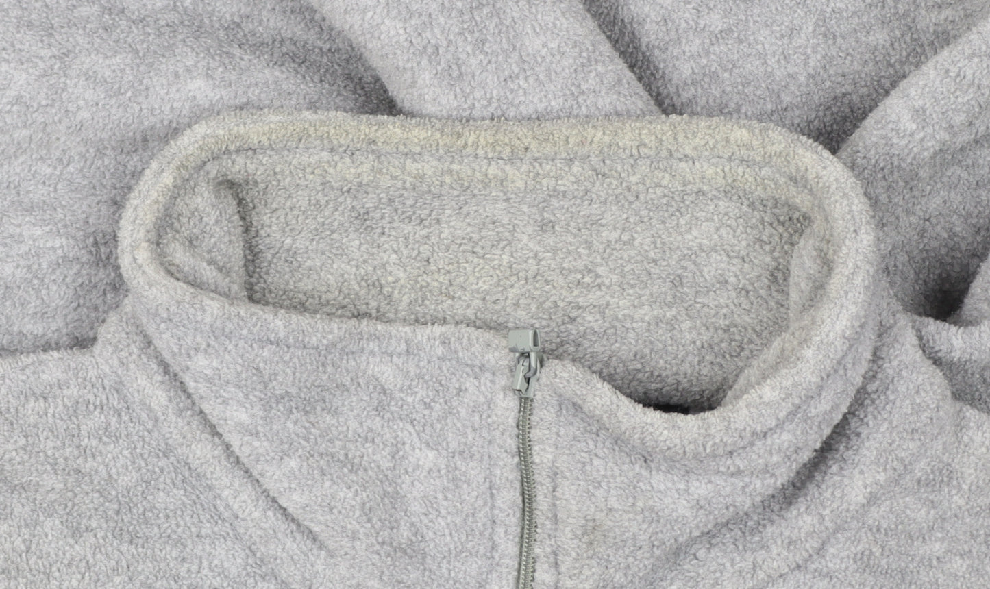 Asics Men’s Grey Fleece Sweatshirt M Half Zip Pullover Outdoor