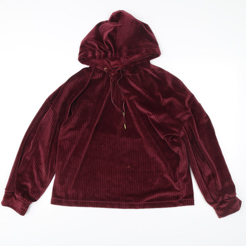 Marks and Spencer Women’s Red Velour Pullover Hoodie Size L