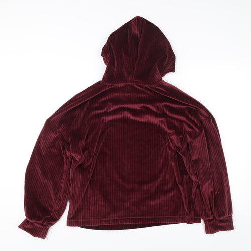 Marks and Spencer Women’s Red Velour Pullover Hoodie Size L